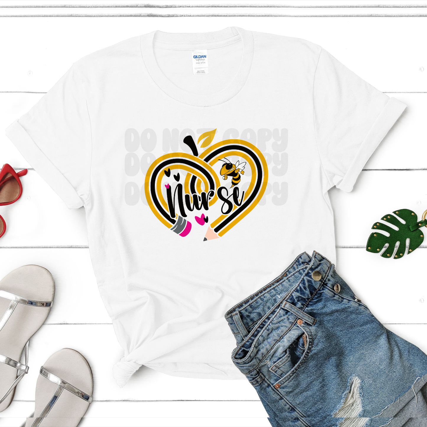 Pencil Heart Tee (Gildan or Comfort Color)