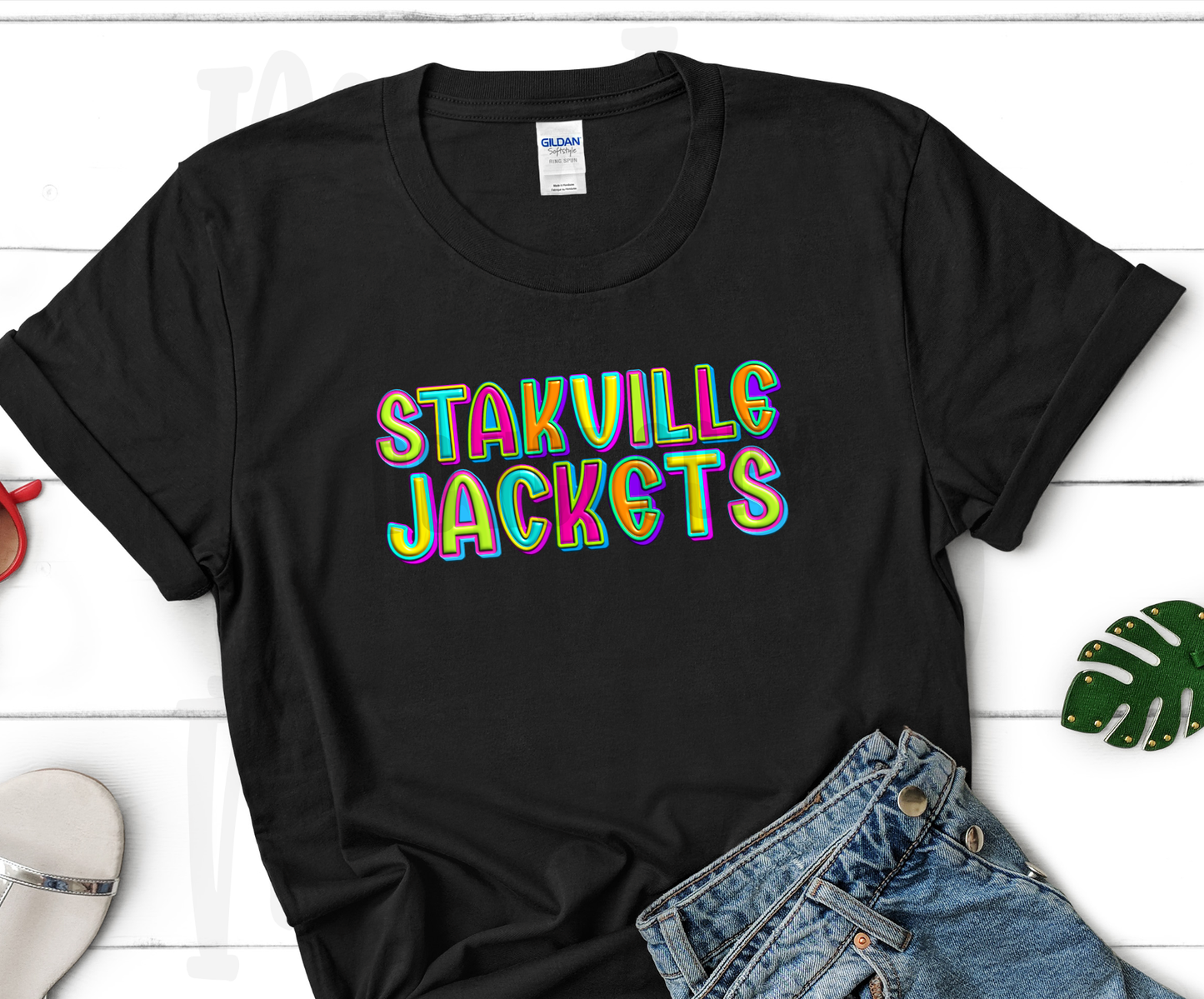 Starkville Jackets Bubble Letters Tee