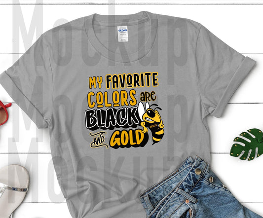 My Favorite Colors Are Black and Gold Tee (Kids)