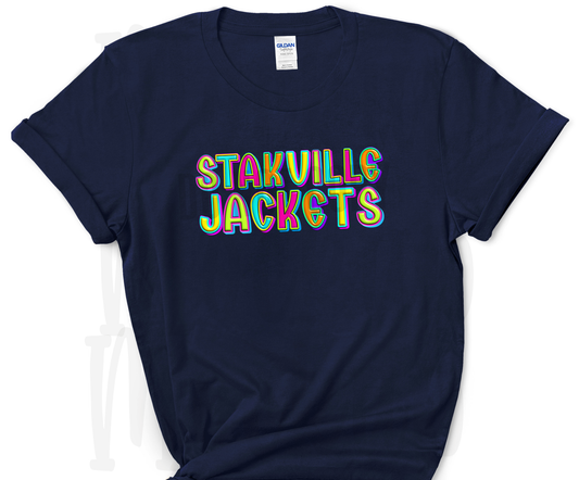 Starkville Jackets Bubble Letters Tee