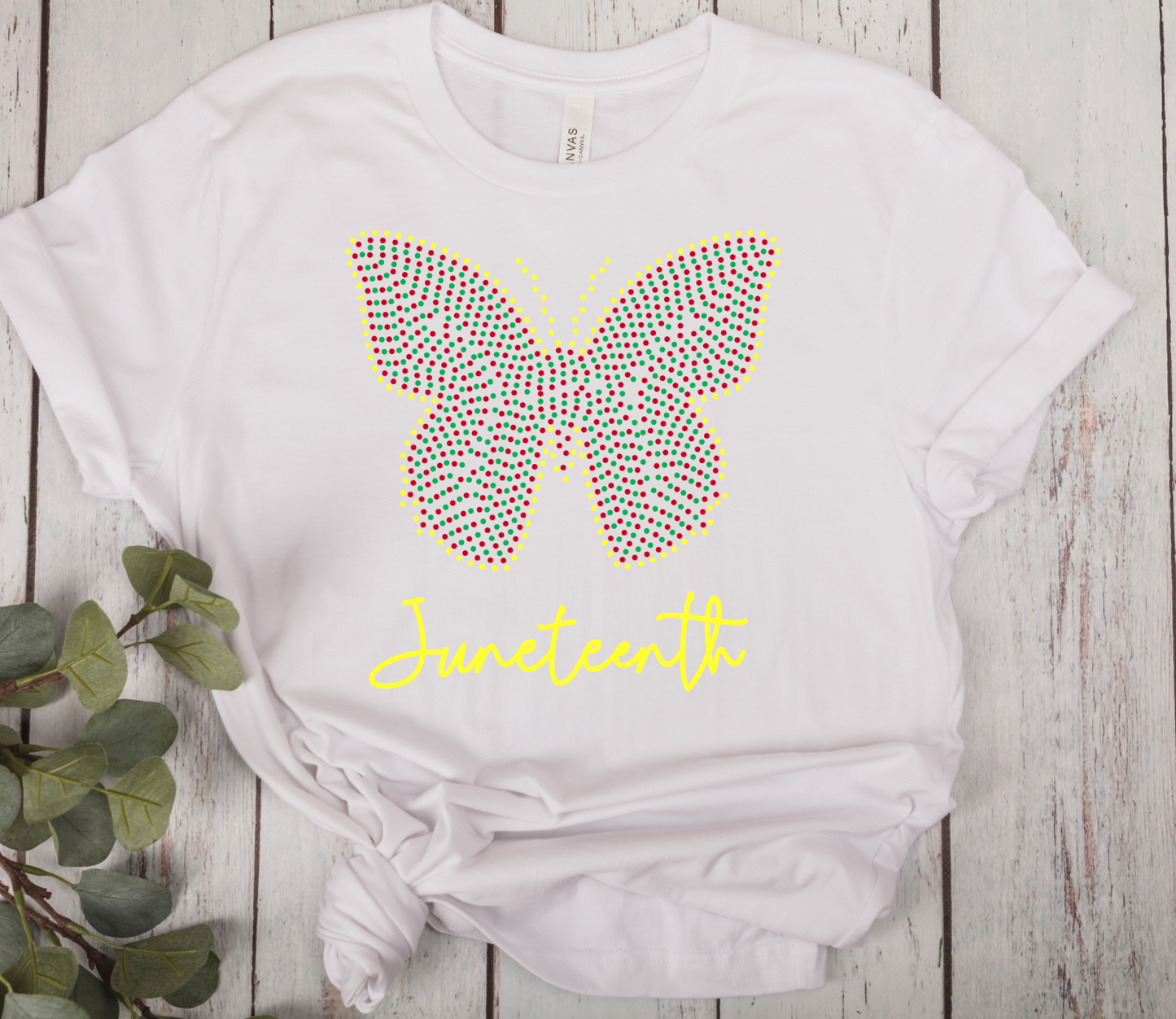 Juneteenth Butterfly Rhinestone T-Shirt