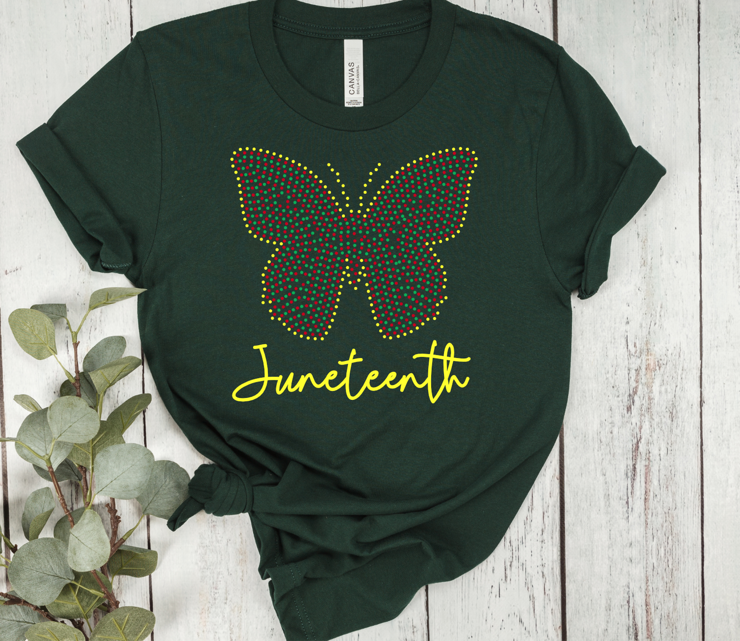 Juneteenth Butterfly Rhinestone T-Shirt