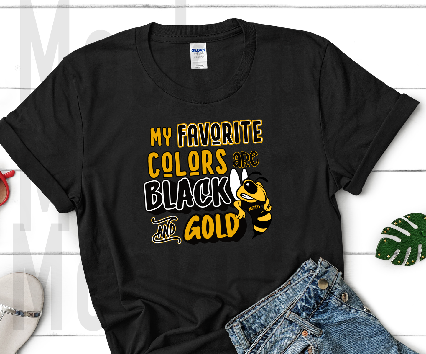 My Favorite Colors are Black and Gold tee