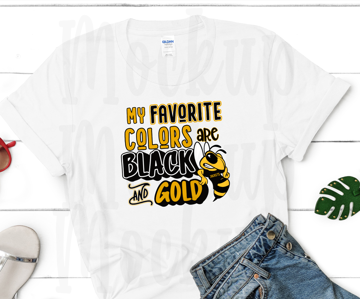 My Favorite Colors are Black and Gold tee