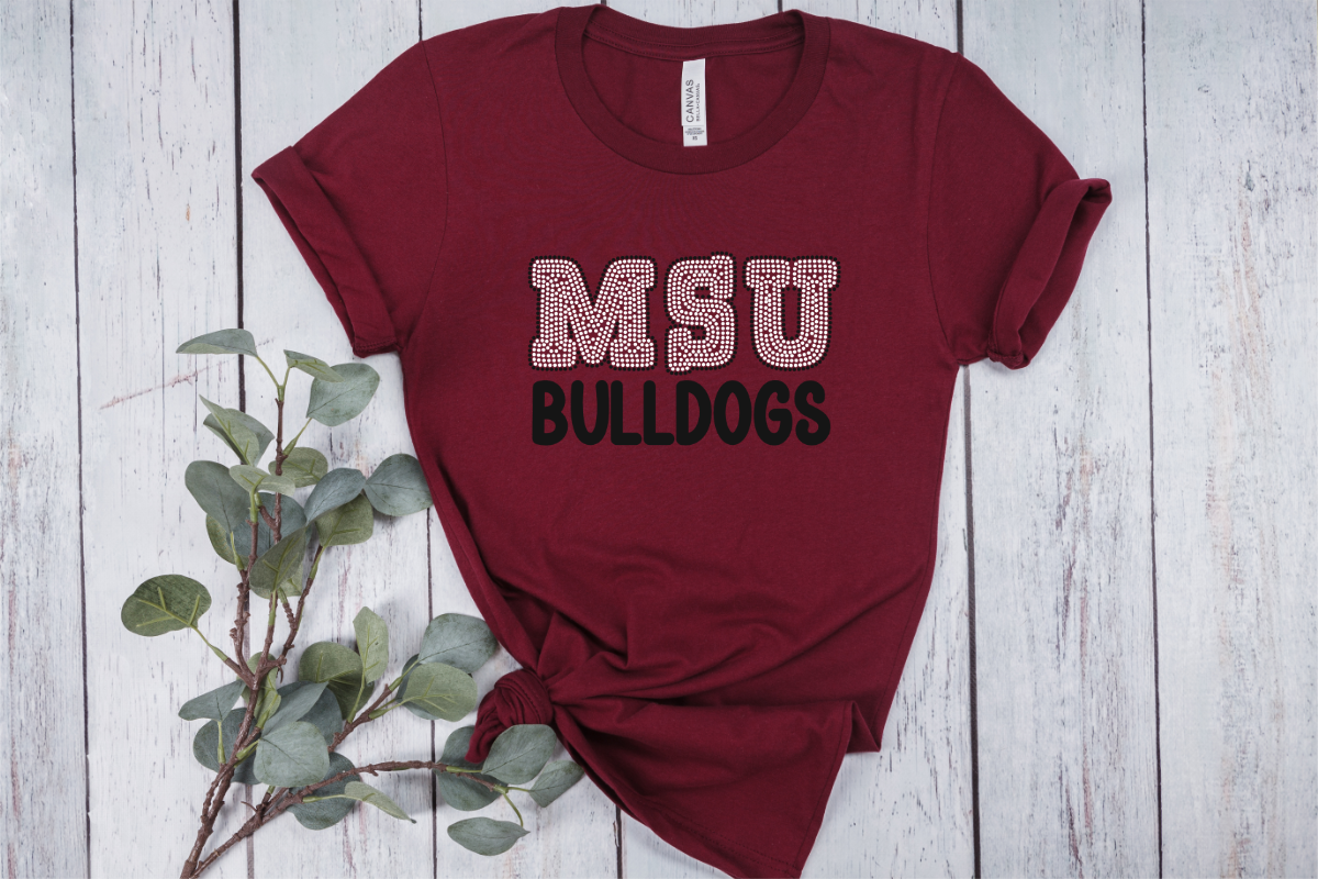 MSU Bulldogs Rhinestone Template SVG FILE ONLY