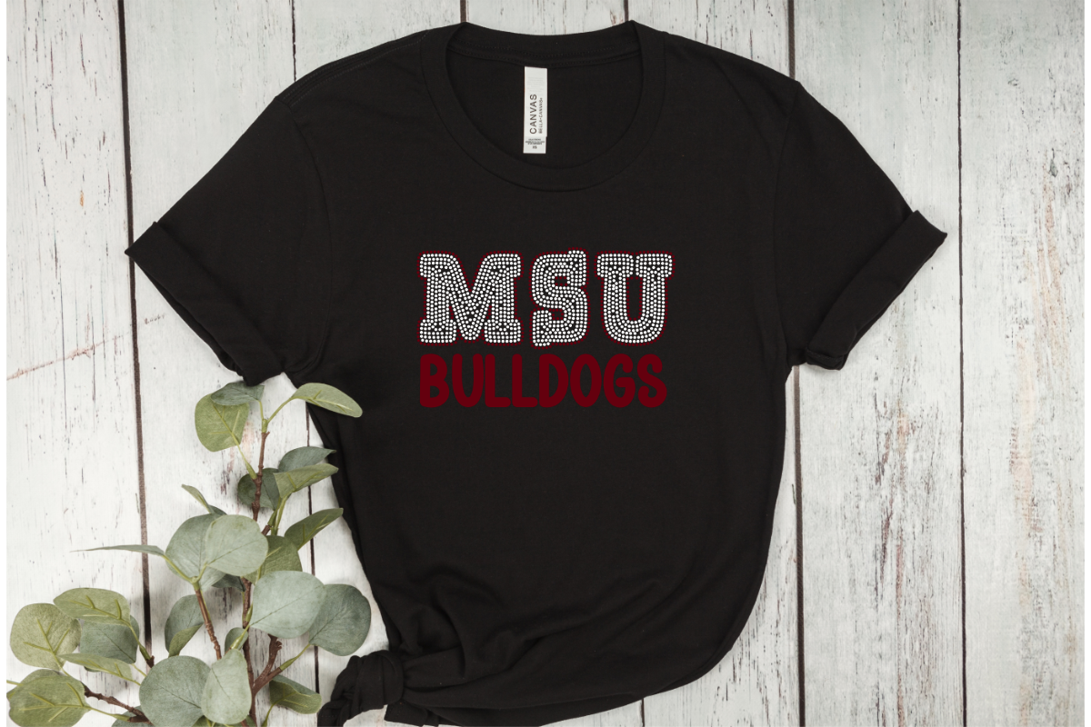 MSU Bulldogs Rhinestone Template SVG FILE ONLY