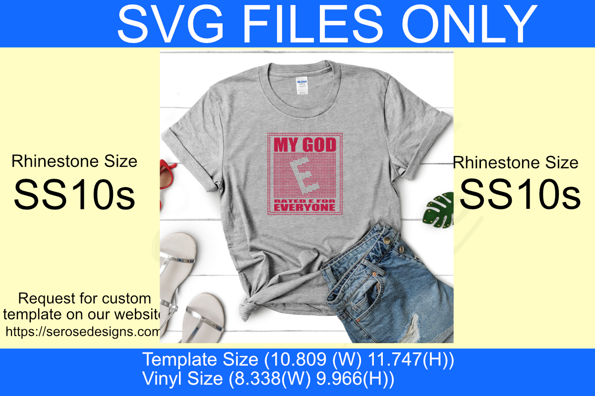 My God Is Rated E Rhinestone Template (Digital Download Only)