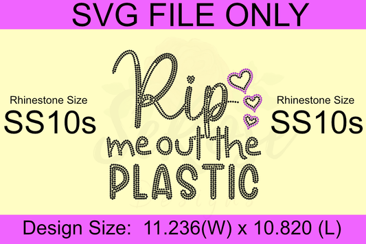 Rip Me Out The Plastic Rhinestone Template (Digital Download)