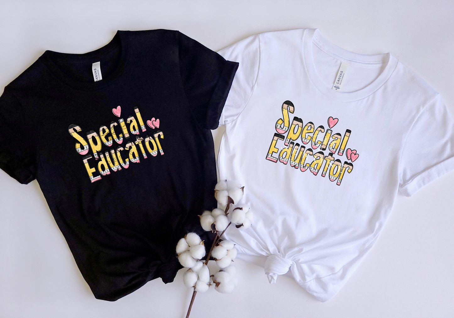 Pencil Font School tee (White Tee)