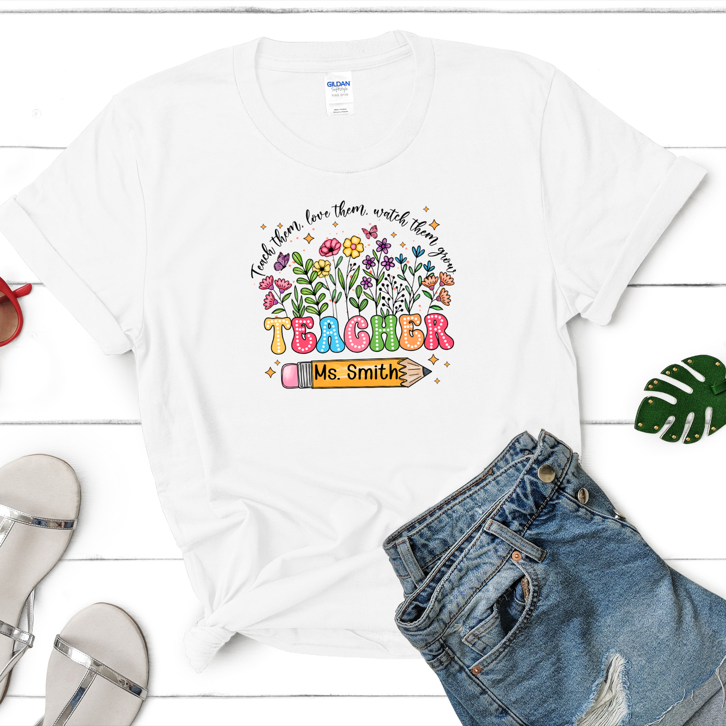 Teacher Flowers Tee