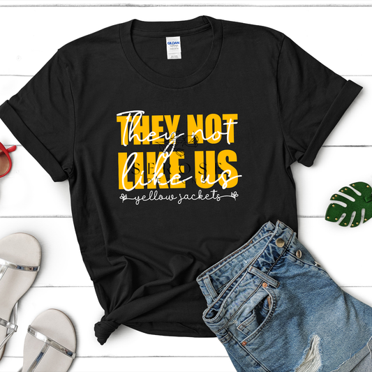 They Not Like Us (Yellow Jacikets) tee 2